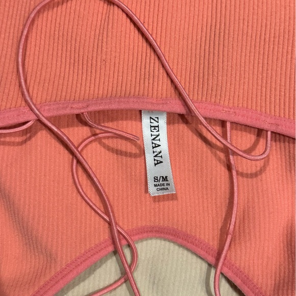 Zenana S/M ribbed layering tanks with spaghetti straps - Picture 3 of 4